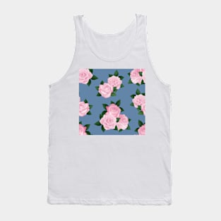 Seamless floral pattern of pink roses. Tank Top